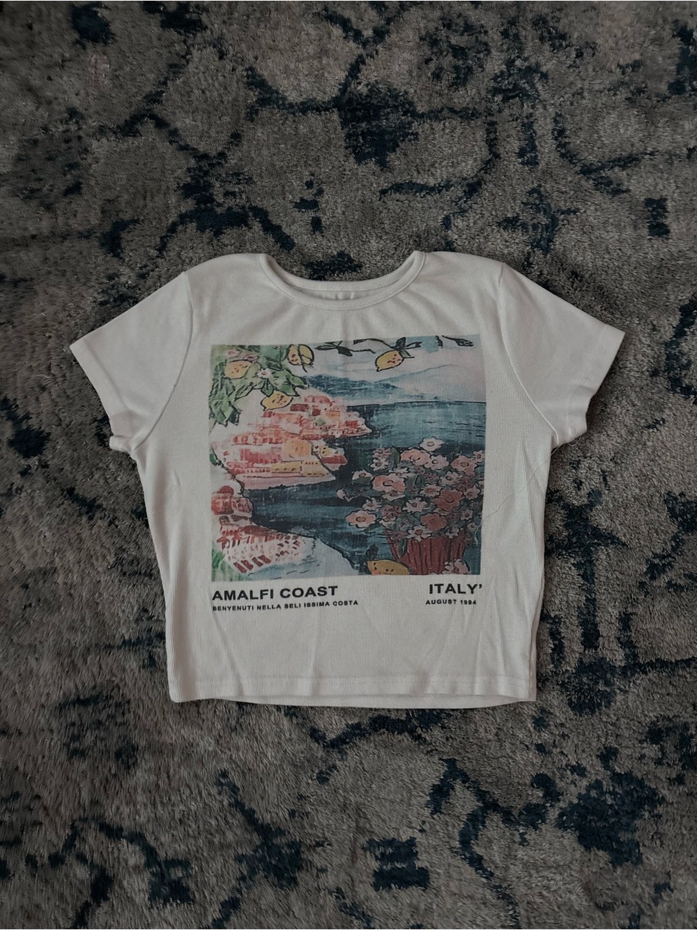 Girls' White Amalfi Coast Graphic Tee